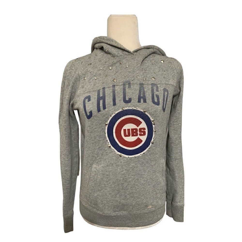 Victorias Secret Chicago Cubs Long Sleeve Gray Hoodie Sweatshirt Xs